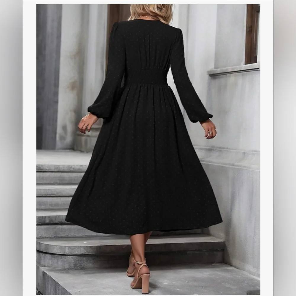 NWT Elegant Black Maxi Dress S Small - Picture 2 of 9